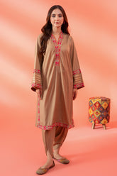 2-Pc Gripe Silk Shirt With Gripe Silk Tulip Shalwar CNP22-27-S-A